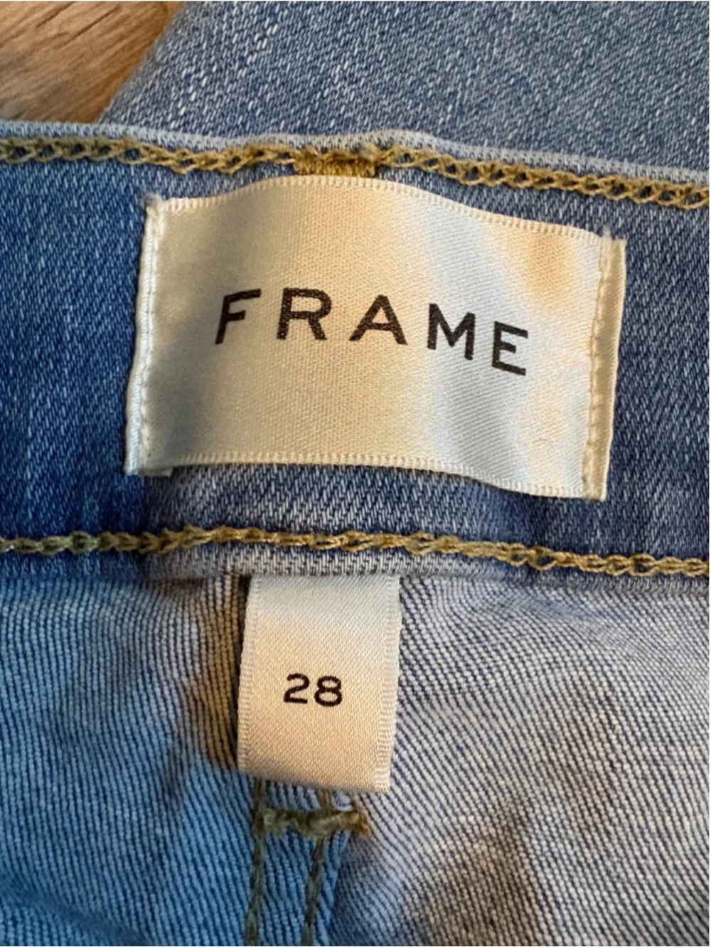 FRAME Le Slim Palazzo High Rise Wide Leg Jeans Clearwater Wash 28 Raw Hem